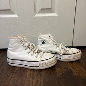 Converse White High-Top Athletic Shoes